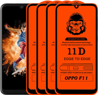 Xester Edge To Edge Tempered Glass for OPPO F11(Pack of 4)