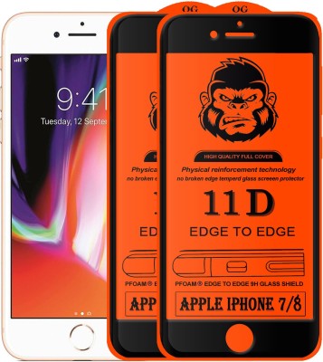 Xester Edge To Edge Tempered Glass for APPLE IPHONE 8(Pack of 2)