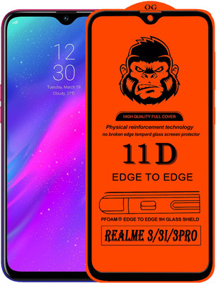 XRENGTH Edge To Edge Tempered Glass for Realme 3i(Pack of 1)