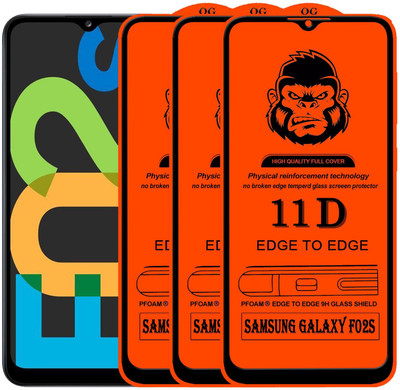 Xester Edge To Edge Tempered Glass for SAMSUNG GALAXY F02S(Pack of 3)