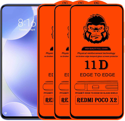 Rofix star Edge To Edge Tempered Glass for REDMI POCO X2(Pack of 3)