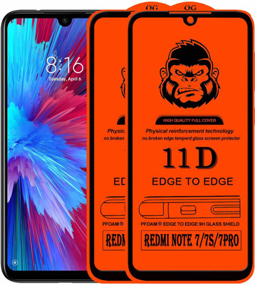Xester Edge To Edge Tempered Glass for REDMI NOTE 7S(Pack of 2)