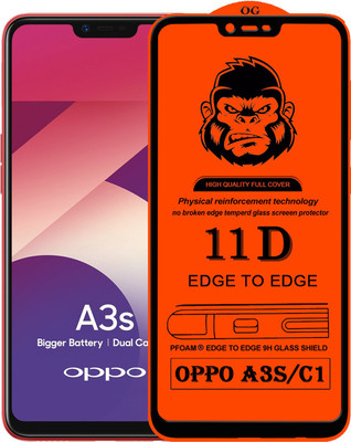 HQ Protection Edge To Edge Tempered Glass for Oppo A3s(Pack of 1)