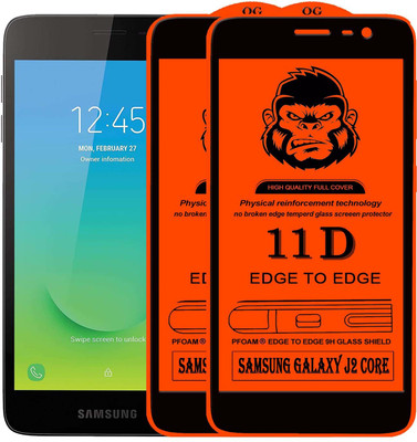 Xester Edge To Edge Tempered Glass for SAMSUNG GALAXY J2 CORE(Pack of 2)