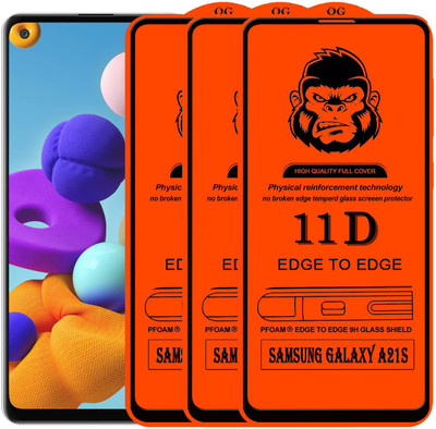 Rofix star Edge To Edge Tempered Glass for SAMSUNG GALAXY A21S(Pack of 3)