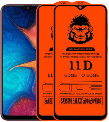 Rofix star Edge To Edge Tempered Glass for SAMSUNG GALAXY A20(Pack of 2)