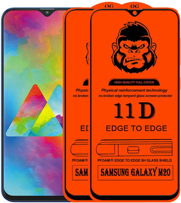 HQ Protection Edge To Edge Tempered Glass for Samsung Galaxy M20(Pack of 2)