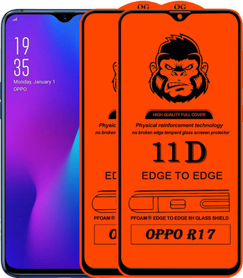 HQ Protection Edge To Edge Tempered Glass for OPPO R17(Pack of 2)