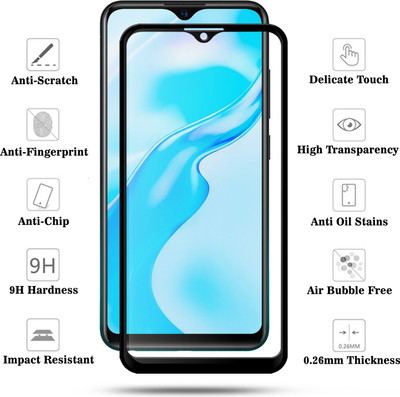 Laxdom Edge To Edge Tempered Glass for VIVO Y1S(Pack of 2)