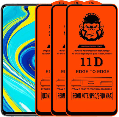 Rofix star Edge To Edge Tempered Glass for REDMI NOTE 9 PRO MAX(Pack of 3)