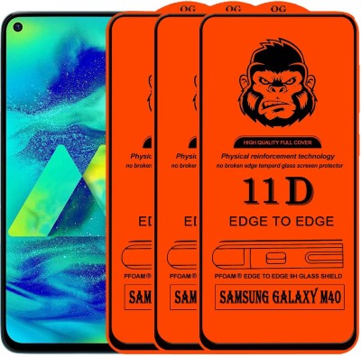 Xester Edge To Edge Tempered Glass for SAMSUNG GALAXY M40(Pack of 3)