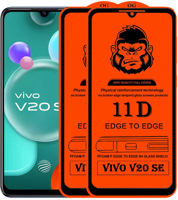 Xester Edge To Edge Tempered Glass for VIVO V20 SE(Pack of 2)