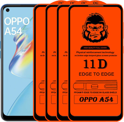 Xester Edge To Edge Tempered Glass for OPPO A54(Pack of 4)