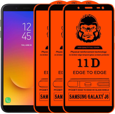 Rofix star Edge To Edge Tempered Glass for Samsung Galaxy J6(Pack of 3)