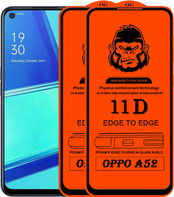 Rofix star Edge To Edge Tempered Glass for OPPO A52(Pack of 2)