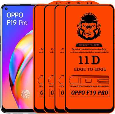 Xester Edge To Edge Tempered Glass for OPPO F19 PRO(Pack of 4)