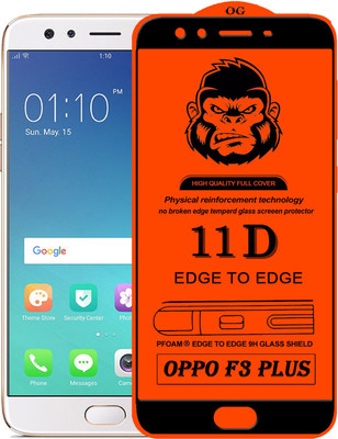 Gorilaorginal Edge To Edge Tempered Glass for ; OPPO F3 PLUS(Pack of 1)