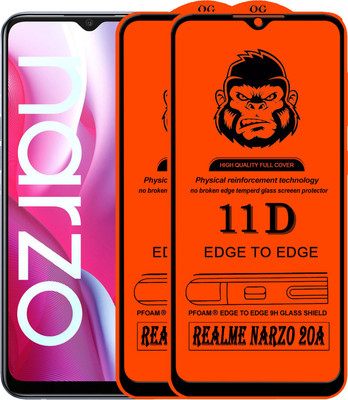 HQ Protection Edge To Edge Tempered Glass for REALME NARZO 20A(Pack of 2)