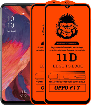 HQ Protection Edge To Edge Tempered Glass for OPPO F17(Pack of 2)