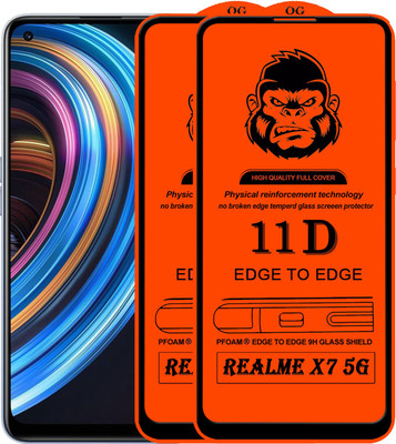 Rofix star Edge To Edge Tempered Glass for REALME X7 5G(Pack of 2)