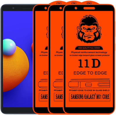 Xester Edge To Edge Tempered Glass for SAMSUNG GALAXY M01 CORE(Pack of 3)