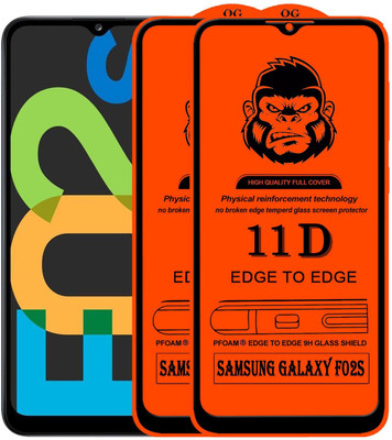 Xester Edge To Edge Tempered Glass for SAMSUNG GALAXY F02S(Pack of 2)