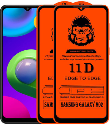 Xester Edge To Edge Tempered Glass for SAMSUNG GALAXY M02(Pack of 2)
