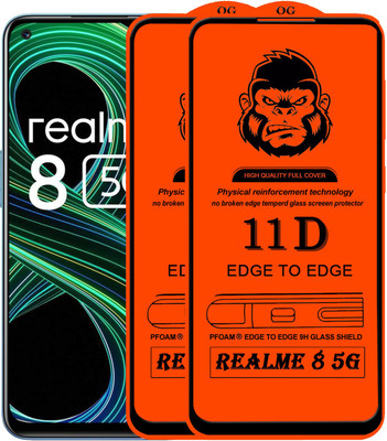 Rofix star Edge To Edge Tempered Glass for REALME 8 5G(Pack of 2)