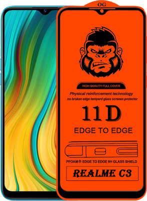 Rofix star Edge To Edge Tempered Glass for REALME C3(Pack of 1)
