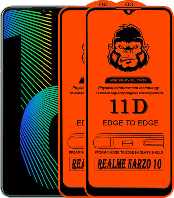 Rofix star Edge To Edge Tempered Glass for REALME NARZO 10(Pack of 2)