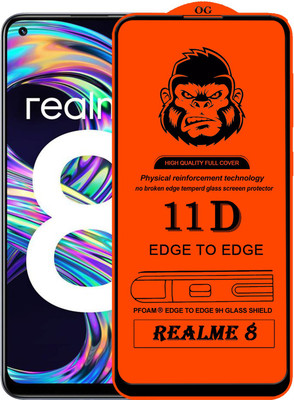 Xester Edge To Edge Tempered Glass for REALME 8(Pack of 1)