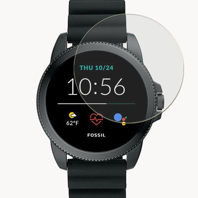 SOMTONE Impossible Screen Guard for FOSSIL GEN 5E BLACK SILICONE SMART WATCH(Pack of 1)