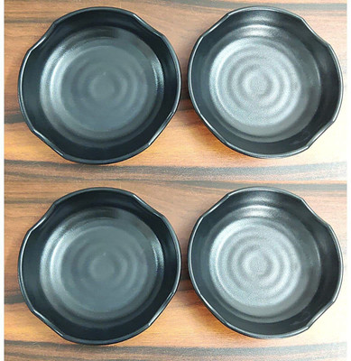 ZIDO Pack of 4 Dahi Bhalla/Chat/Papdi/Fruit Chat/Snacks/Appetizer/Dessert Plate Sizzler Tray(Pack of 4)