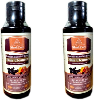 Khadi Pure Gramodyog HERBAL SHIKAKAI HONEY CLEANSER(210 x 2)(SET OF 2 Pcs(420 ml)