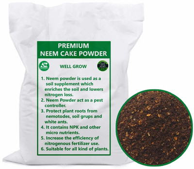 live with alive Organic Neem Cake Fertilizer Manure (2 kg, Cake) Manure(2 kg, Cake)