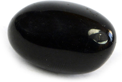 CRYSTU 18-Black Tourmaline High Grade-Single-Tumble-Stone-1pc Polished Asymmetrical Crystal Pebbles(Black 1 Pieces)