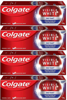 Colgate Visible White Instant Toothpaste, 100gm (Pack of 4) Toothpaste (4, Pack of 4)
