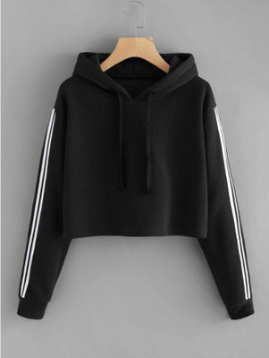 GIRLS SHOPPIE Casual Striped Women Black Top