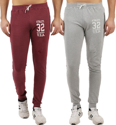 CHECKERSBAY Printed Men Red, Grey Track Pants