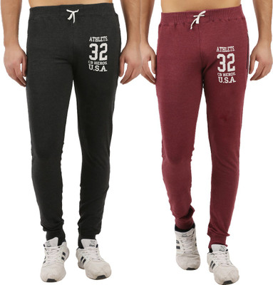 CHECKERSBAY Printed Men Red, Black Track Pants