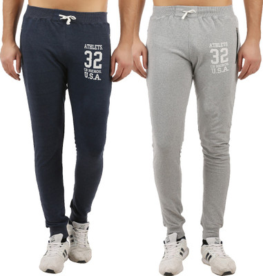 CHECKERSBAY Printed Men Blue, Grey Track Pants