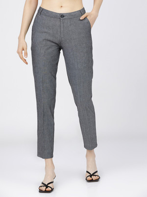 Tokyo Talkies Tapered Women Black Trousers