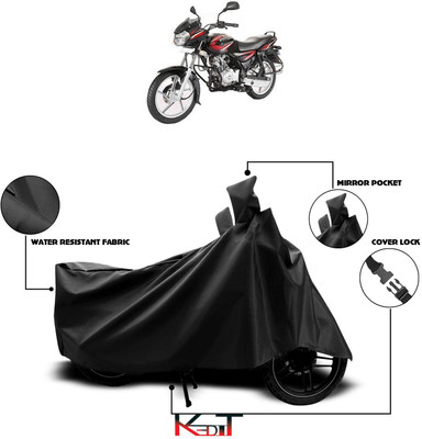 KEDIT Waterproof Two Wheeler Cover for Bajaj(Discover 100 DTS-i, Black)