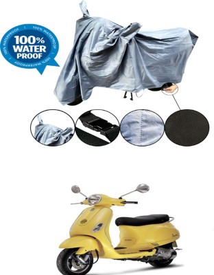 RONISH Waterproof Two Wheeler Cover for Piaggio(Vespa, Grey)