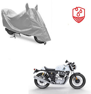 Atulit enterprises Waterproof Two Wheeler Cover for Royal Enfield(Continental GT, Silver)