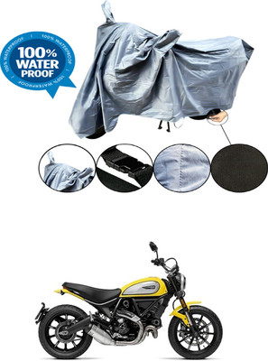 RONISH Waterproof Two Wheeler Cover for Ducati(Scrambler Icon, Grey)