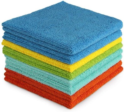 shree shyam veg enterprises Microfiber Vehicle Washing  Cloth(Pack Of 8, 240 GSM)