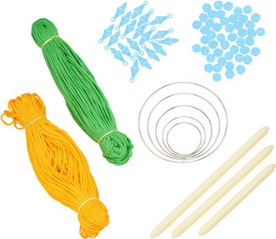 PUSHPA CREATION Macrame Cord ,Beads,Bells,Rings Craft Set