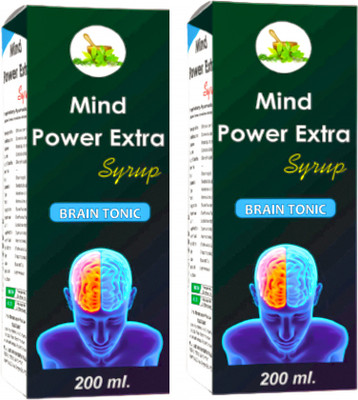 MInd power Extra Brain Tonic Syrup | Rejuvenates your mind | Relieves Stress and Anxiety | Boosts Memory - 400 ml(Pack of 2, 400 ml)