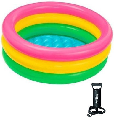 ECOM BHARAT mnb-7 Inflatable Swimming Pool, Inflatable Toy Pump(Multicolor)